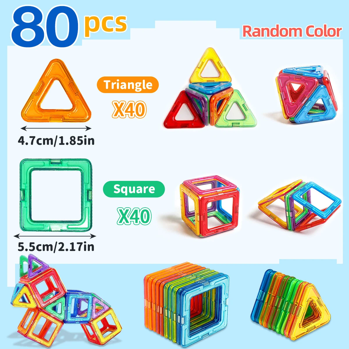 Magnetic Block Building Toy Set