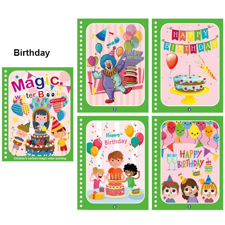 Magic Water Painting Book - Educational Toys For Baby 1 2 3 Years