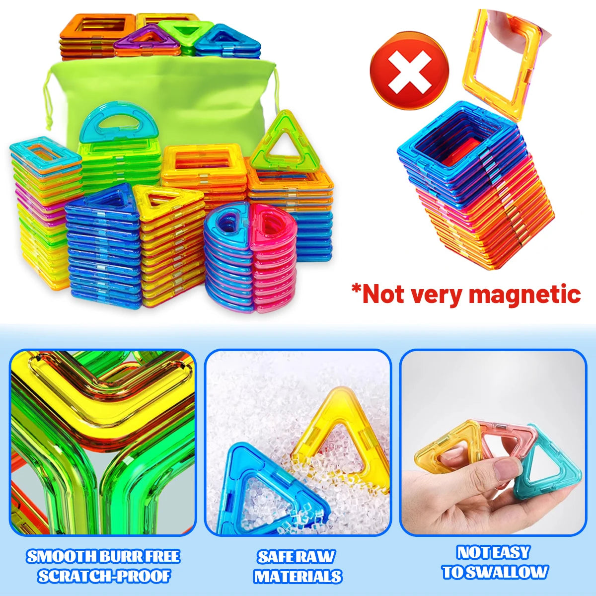 Magnetic Block Building Toy Set
