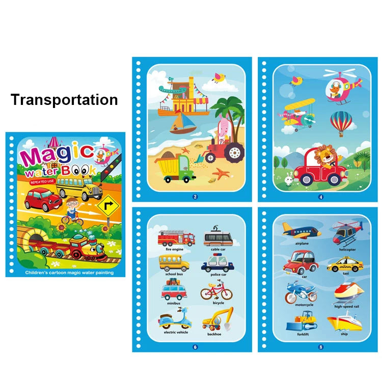 Magic Water Painting Book - Educational Toys For Baby 1 2 3 Years