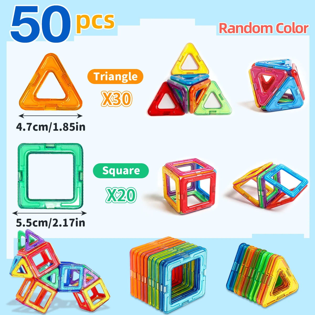 Magnetic Block Building Toy Set