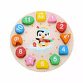 Clock Toy Wooden Teaching  Puzzle