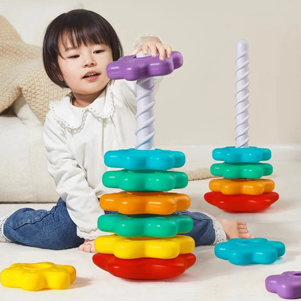 Baby Rotating Rainbow Tower  Puzzle