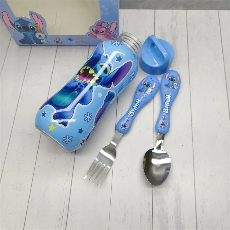 Anime Stitch Water Bottle Set for Kids