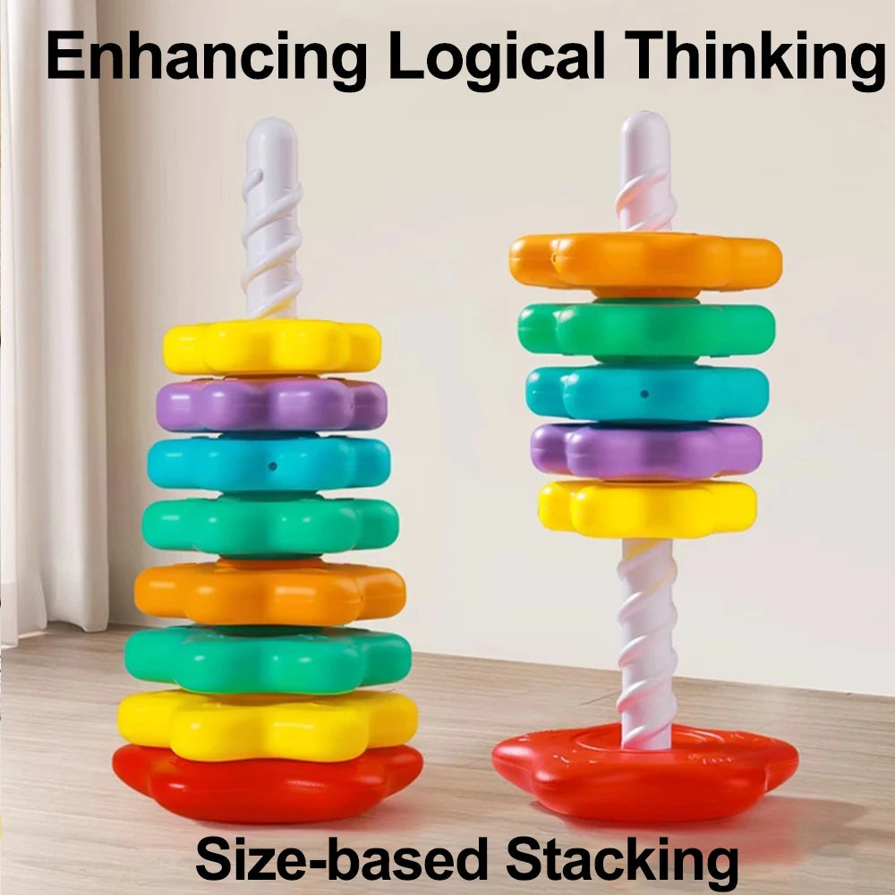 Baby Rotating Rainbow Tower  Puzzle