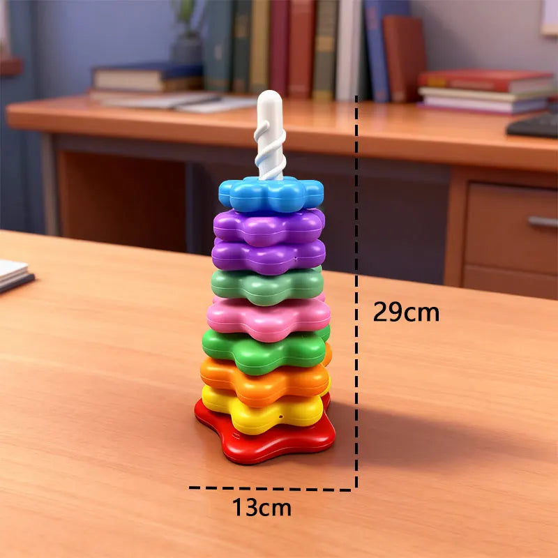 Baby Rotating Rainbow Tower  Puzzle