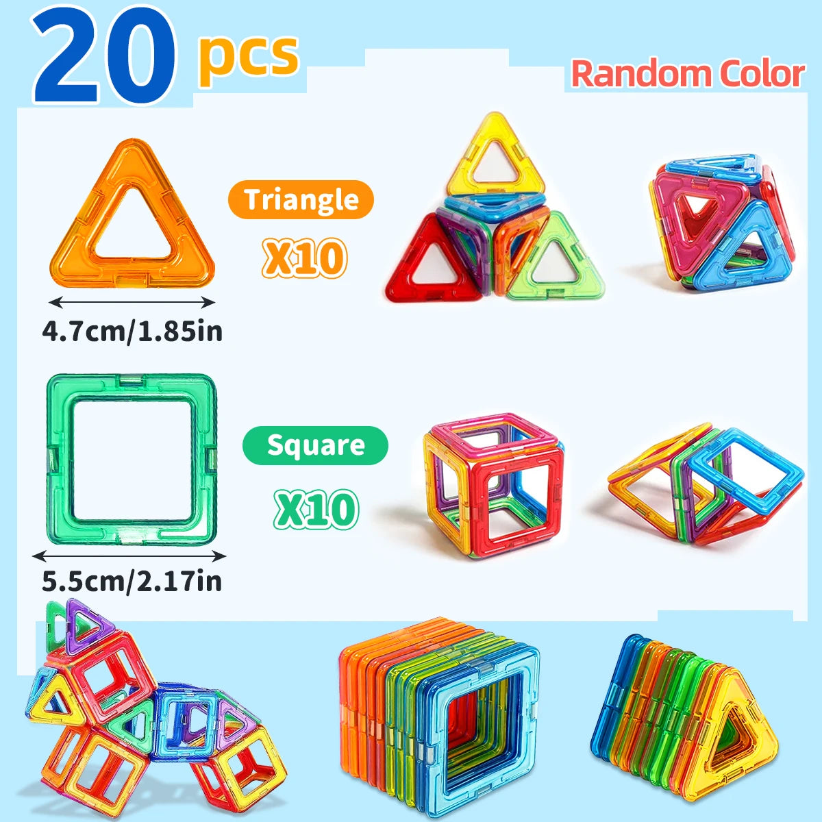 Magnetic Block Building Toy Set
