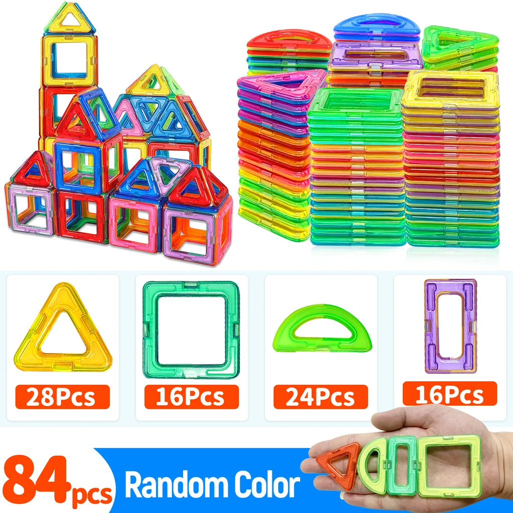 Magnetic Block Building Toy Set