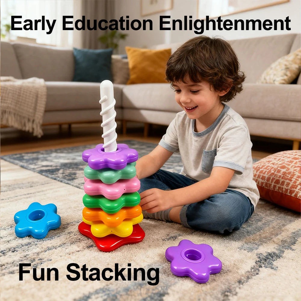 Baby Rotating Rainbow Tower  Puzzle
