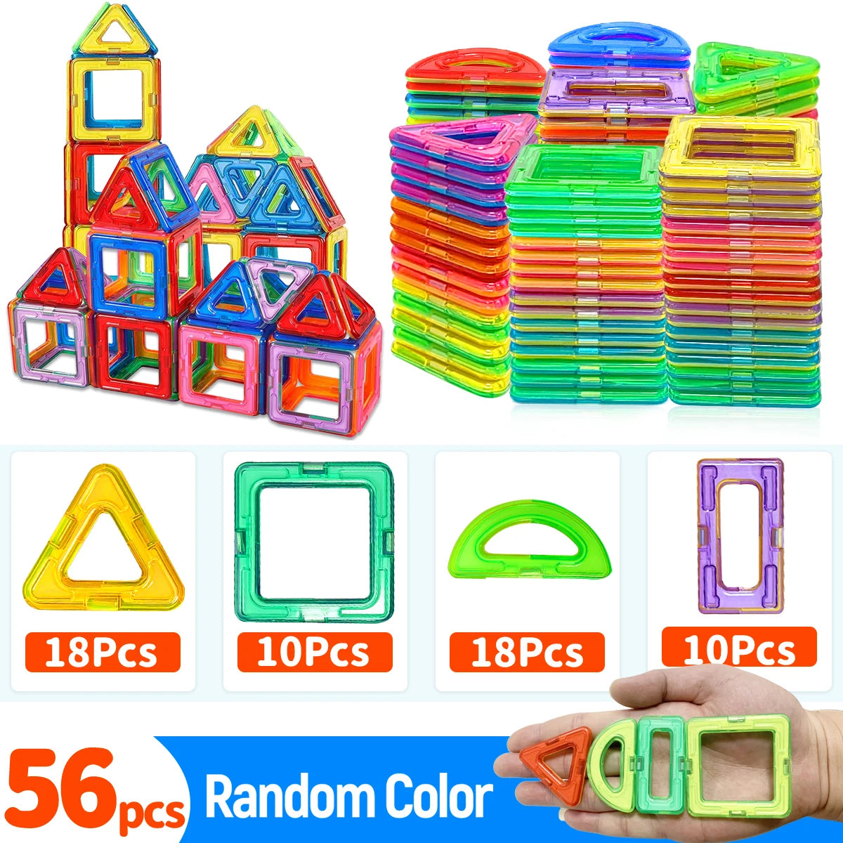 Magnetic Block Building Toy Set