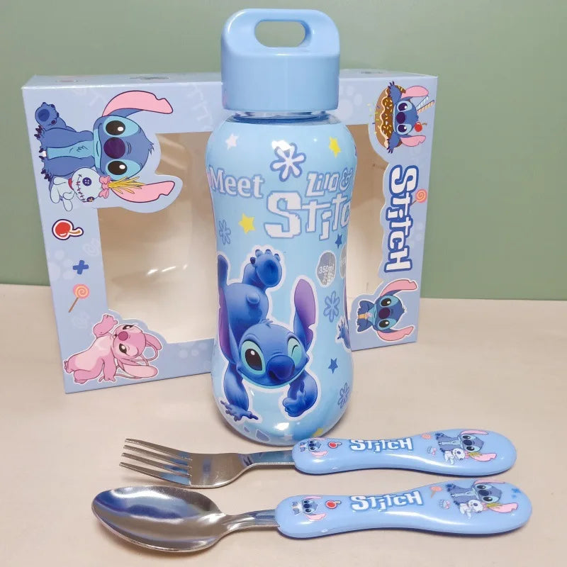 Anime Stitch Water Bottle Set for Kids