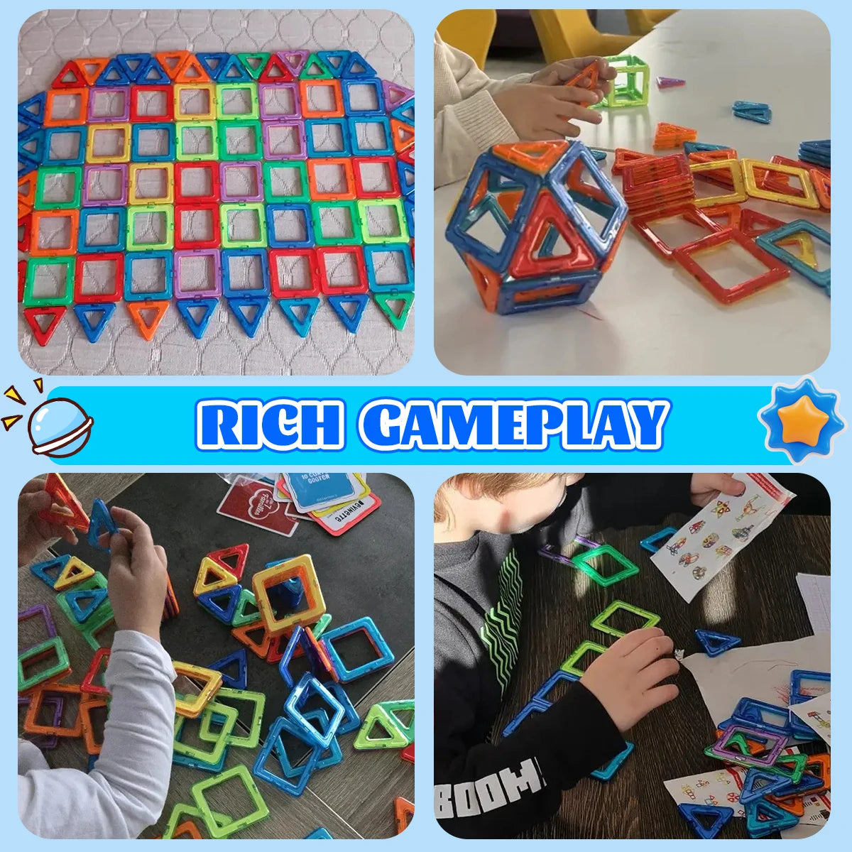 Magnetic Block Building Toy Set