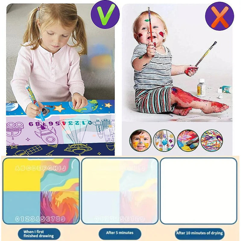 Magic Water Drawing Mat Coloring Doodle -100x80CM