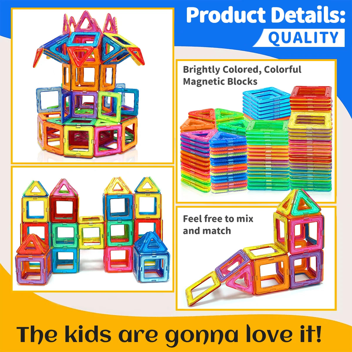Magnetic Block Building Toy Set