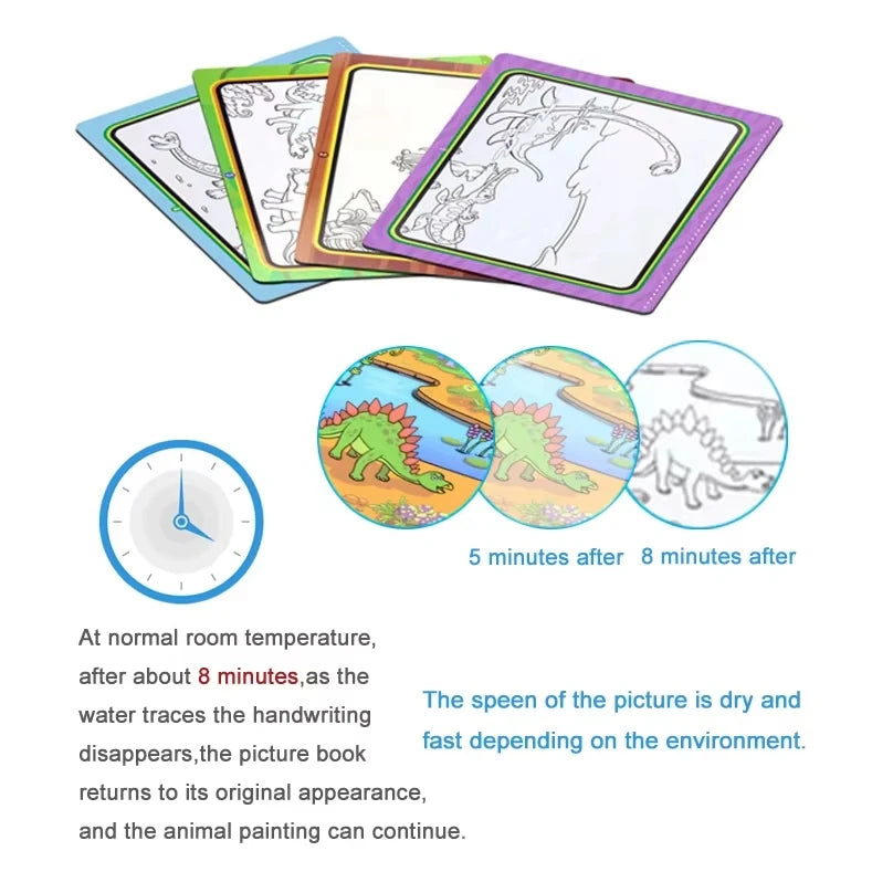 Magic Water Painting Book - Educational Toys For Baby 1 2 3 Years